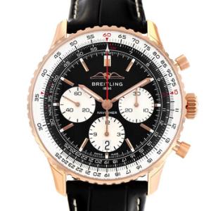Preowned Breitling Navitimer 1 B01 Chronograph Automatic Chronometer Black Dial Watch RB0138