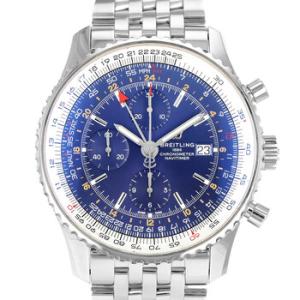 Preowned Breitling Navitimer Chronograph GMT Automatic Chronometer Blue Dial Watch A24322