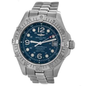 Preowned Breitling Superocean Automatic Chronometer Blue Dial Watch A17360