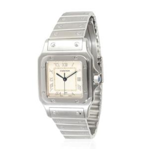 Preowned Cartier Santos De Cartier Quartz Silver Dial Watch