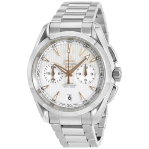 Preowned Omega Seamaster Aqua Terra GMT Chronograph Silver Dial Watch 231.10.43.52.02.001