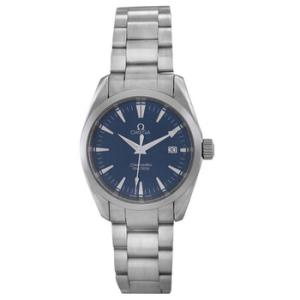 Preowned Omega Seamaster Aqua Terra Quartz Blue Dial Watch