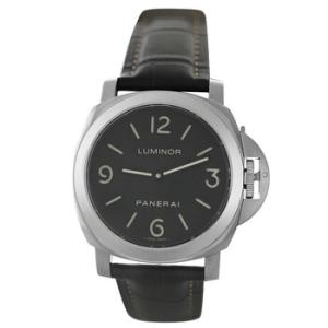 Preowned Panerai Luminor Base Black Dial Watch PAM00112