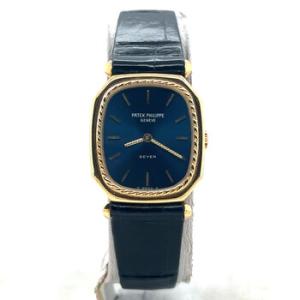 Preowned Patek Philippe Ellipse Hand Wind Blue Dial Watch