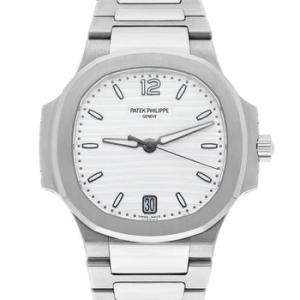 Preowned Patek Philippe Nautilus White Dial Watch 71181A010