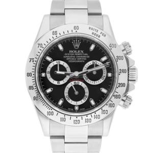 Preowned Rolex Cosmograph Daytona Chronograph Automatic Chronometer Black Dial Watch 116520 BKSO