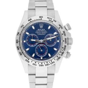 Preowned Rolex Cosmograph Daytona Chronograph Automatic Chronometer Blue Dial Watch 116509 BLSO