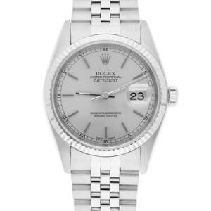 Preowned Rolex Datejust Automatic Silver Dial Watch 16014 SSJ