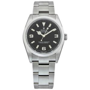 Preowned Rolex Explorer Black Dial Watch 114270BKAO