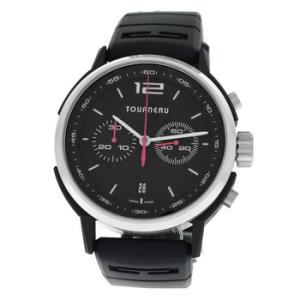 Preowned Tourneau TNY Chronograph Automatic Black Dial Watch TNY440302002