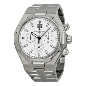 Preowned Vacheron Constantin Overseas Chronograph Silver Dial Watch 49150B01A9095