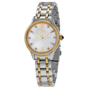 Quartz Diamond Mother of Pearl Dial Twotone Watch SRZ540P1