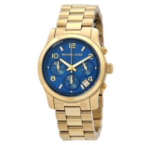 Runway Chronograph Quartz Blue Dial Watch MK7353