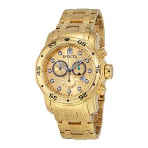 Scuba Pro Diver Chronograph Gold Dial Goldtone Watch