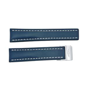 Strap styled in Blue Leather and White Stitching 2220mm