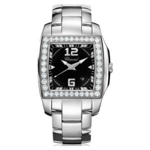 Two O Ten Black Dial Diamond Bezel Watch