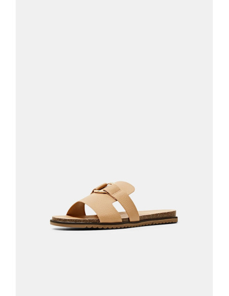 ESPRIT - Faux leather sliders with ring detail