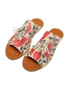 Dogo - Women Vegan Leather Multicolor Slippers - Growing Together Design