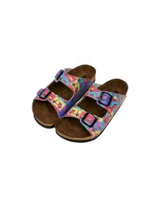 Dogo - Women Vegan Leather Multicolor Slippers - Wanna Ride Design