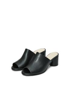 SELECTED FEMME - SLFMERLE LEATHER ROUND HEEL MULE