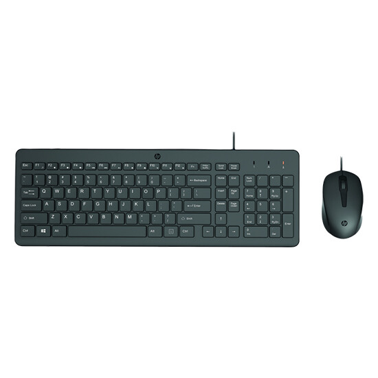 HP 150 Wired Mouse and Keyboard 240J7AA Black