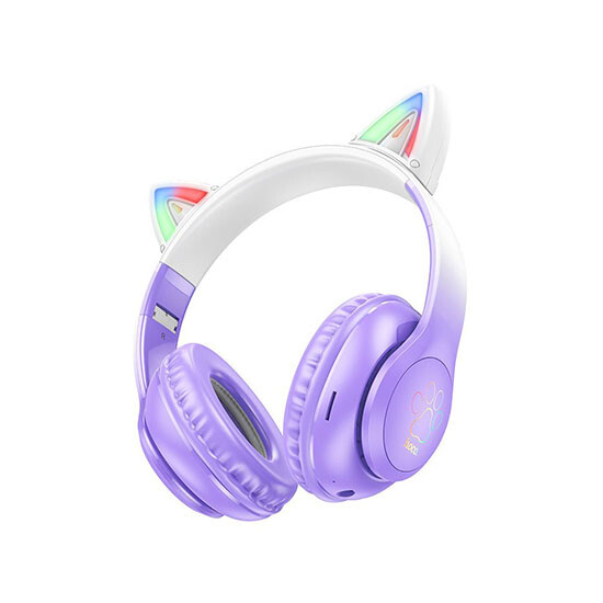 Hoco Cat Ears Bluetooth Headphones W42 Purple Grape