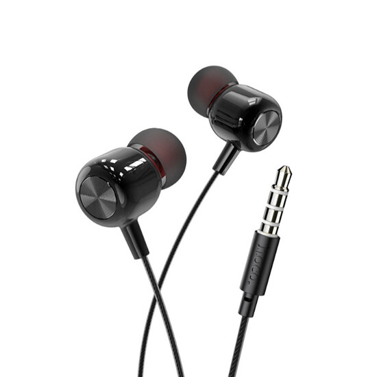 Hoco String Wired Earphones With Mic M87 Gloomy Black