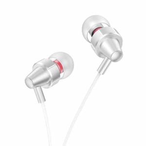 Hoco Delight Wire Controlled Earphones with Microphone M90 Light Silver