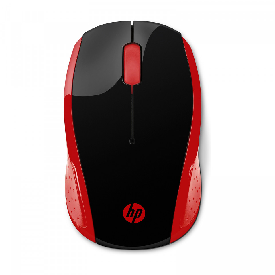 HP Wireless Mouse 200 Black Red 2HU82AA