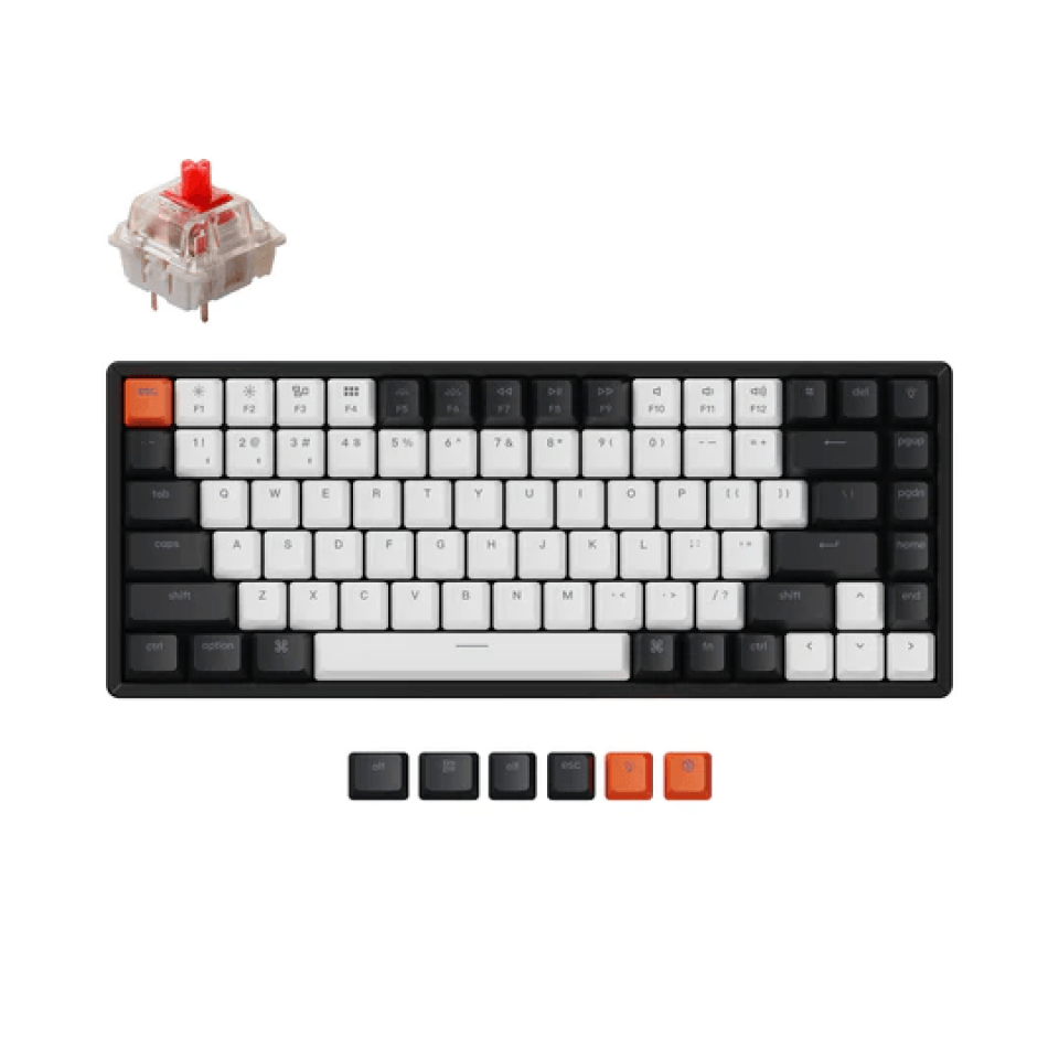 Keychron K2 84 Key Aluminum Frame Hot-Swap  Gateron   RGB Red