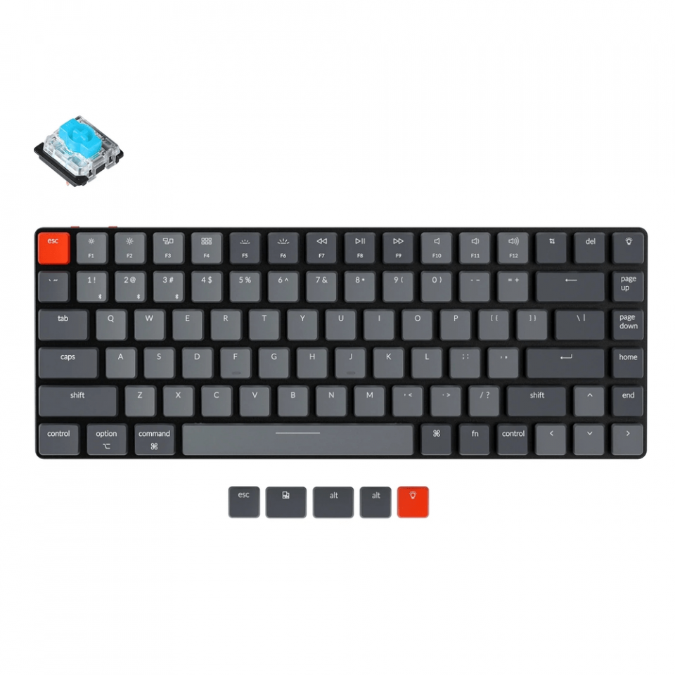 Keychron K3  84 Key Low Profile  Gateron   White LED Blue