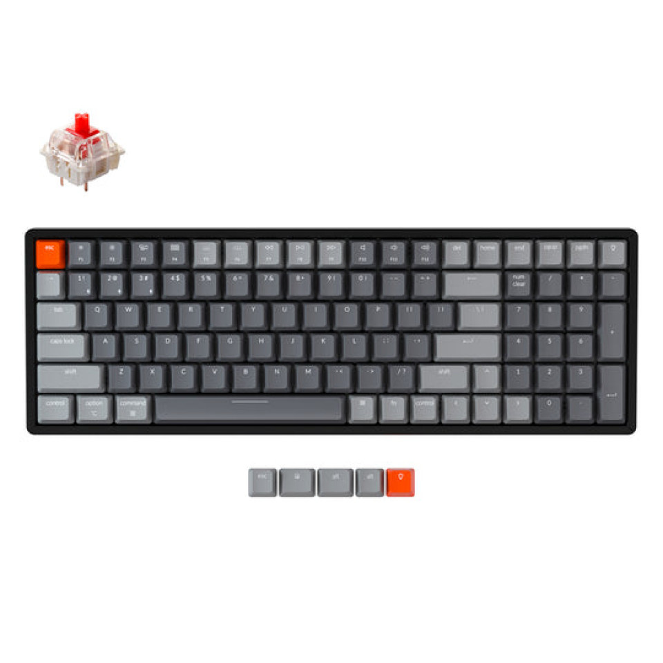 Keychron K4 100 Key Aluminum Frame Hot-Swap Gateron   RGB Red