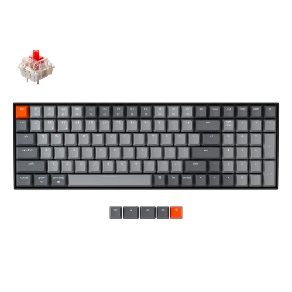 Keychron K4 100 Key Aluminum Frame  Gateron   RGB Red