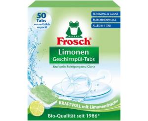 ჭურჭლის სარეცხი ტაბლეტები Frosch ლიმონი 50 ც x 20 გრ