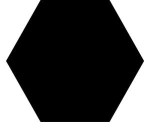 კერამოგრანიტი Geotiles Hexa Solid Black 258x290 მმ