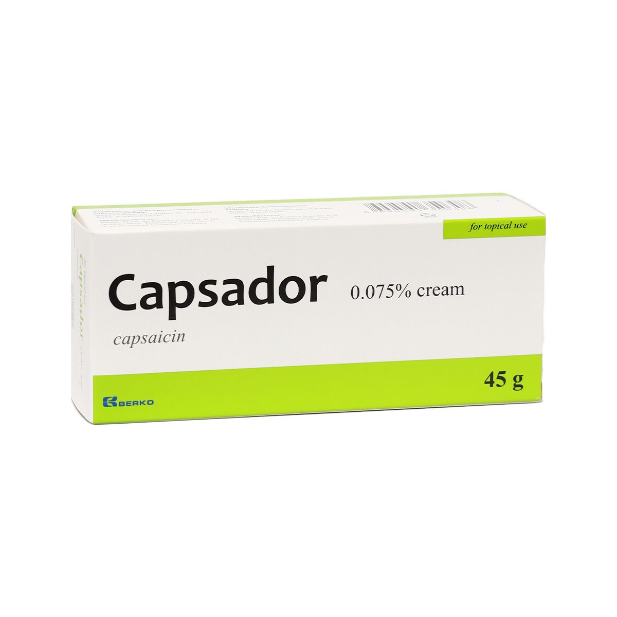 Capsador - კაპსადორი კრემი 0.075% 45გ