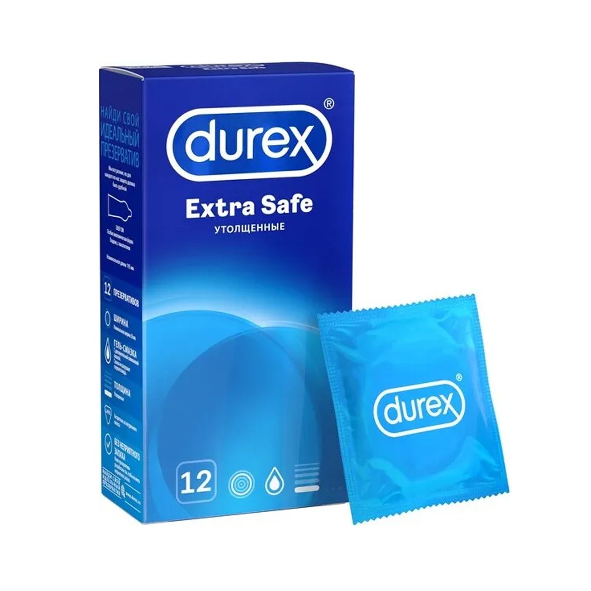 Durex - დურექსი პრეზერვატივი Extra Safe 12 ცალი