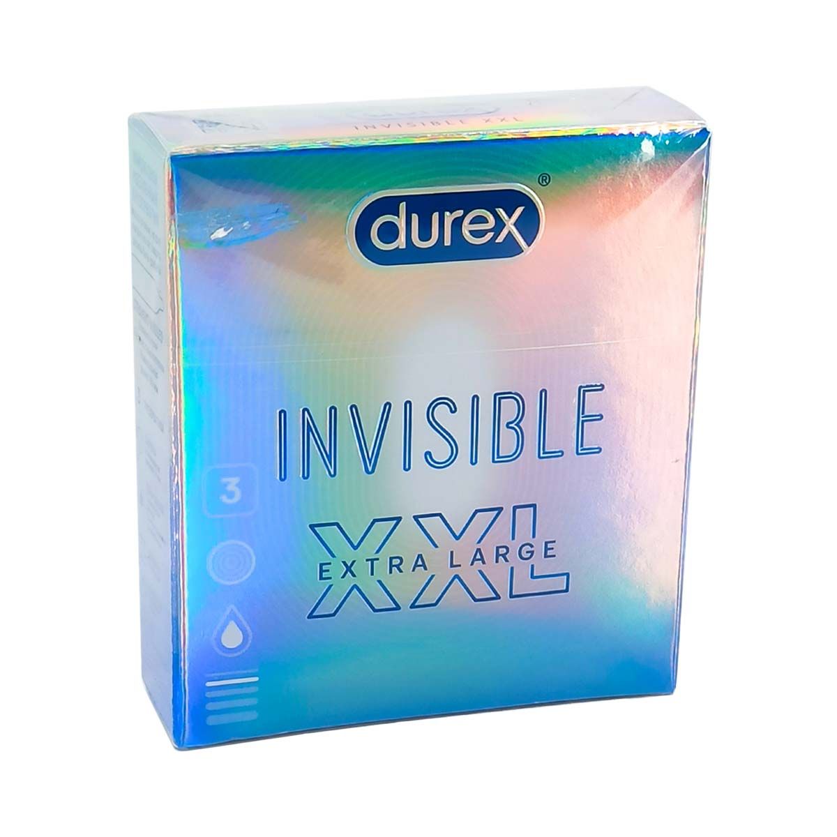 Durex - დურექსი პრეზერვატივი INVISIBLE XXL 3 ცალი