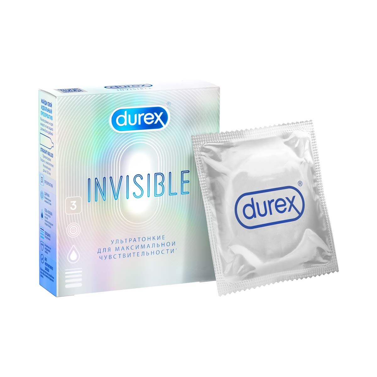 Durex - დურექსი პრეზერვატივი Invisible 3 ცალი