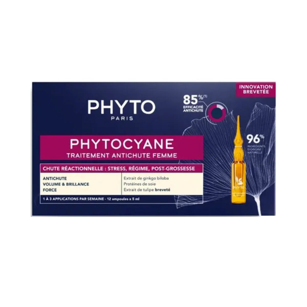 PHYTO - ფიტო თმის ცვენის საწინააღმდეგო ამპულა 12X5 მლ 0143