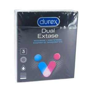 Durex - დურექსი Dual Extase 3 ცალი 