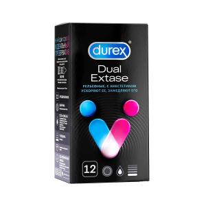 Durex - დურექსი პრეზერვატივი Dual Extase 12 ცალი