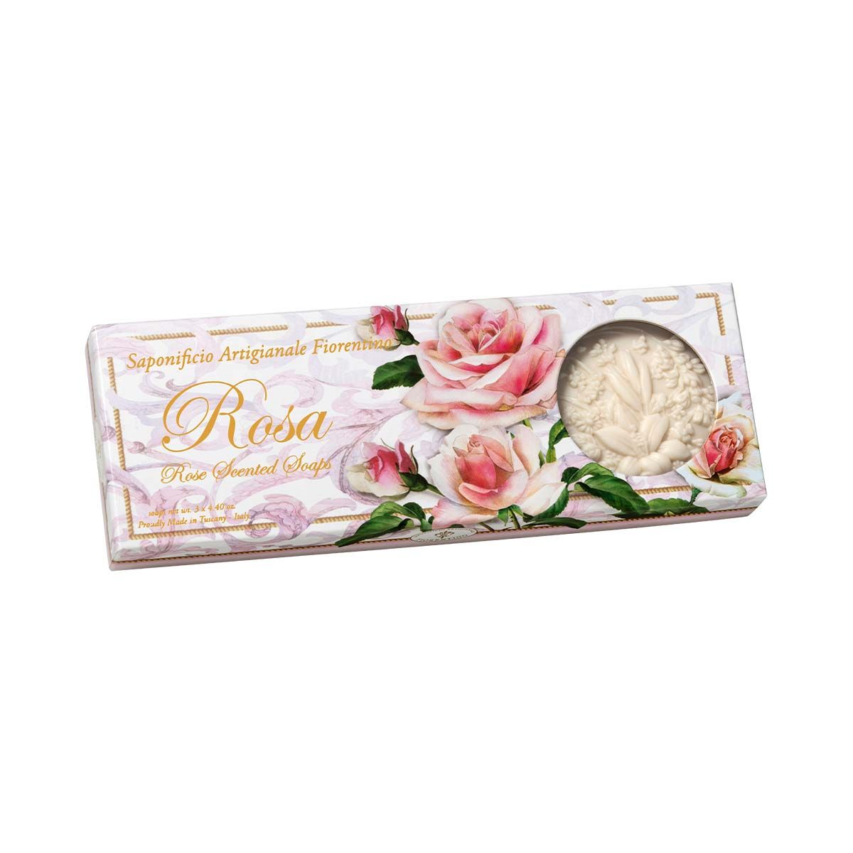 Fiorentino - ფიორენტინა  საპონი ვარდი 125 გ 3 ცალი 7146