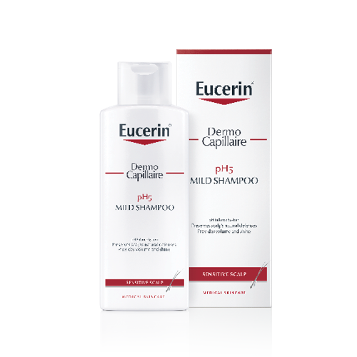ეუცერინი - დერმოკაპილარი შამპუნი PH 5 მგრძნობიარე სკალპი ყველა ტიპის თმის /3თვ+/