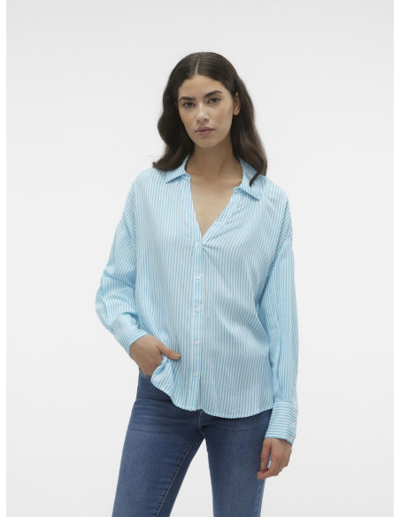Vero Moda - VMBUMPY L/S OVERSIZE SHIRT WVN GA