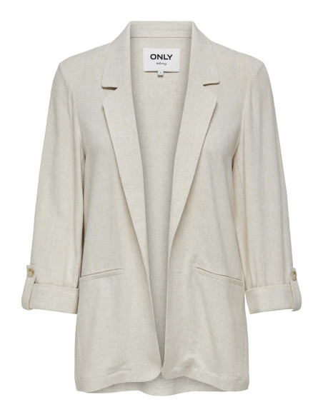 ONLY - ONLSIESTA 3/4 OPEN LINEN BL BLAZER TLR