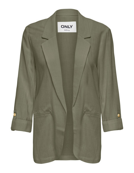 ONLY - ONLSIESTA 3/4 OPEN LINEN BL BLAZER TLR