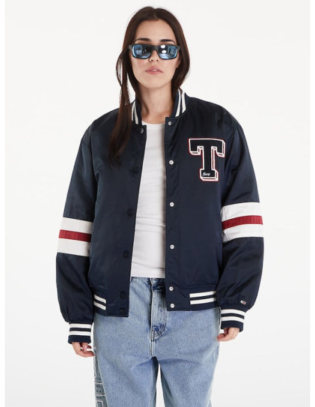 Tommy Jeans - TJW LETTERMAN SATIN BOMBER