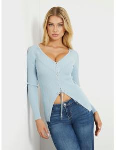 GUESS - SELENE LS LACE-UP CARDI SWTR