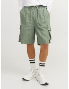 Jack & Jones - JPSTKARL JJNATE LINEN BLEND CARGO SHORTS